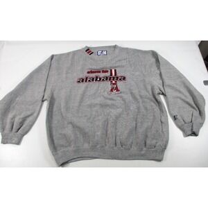 Vintage Logo Athletic Gray Alabama Crimson Tide Sweatshirt Sweater size XL